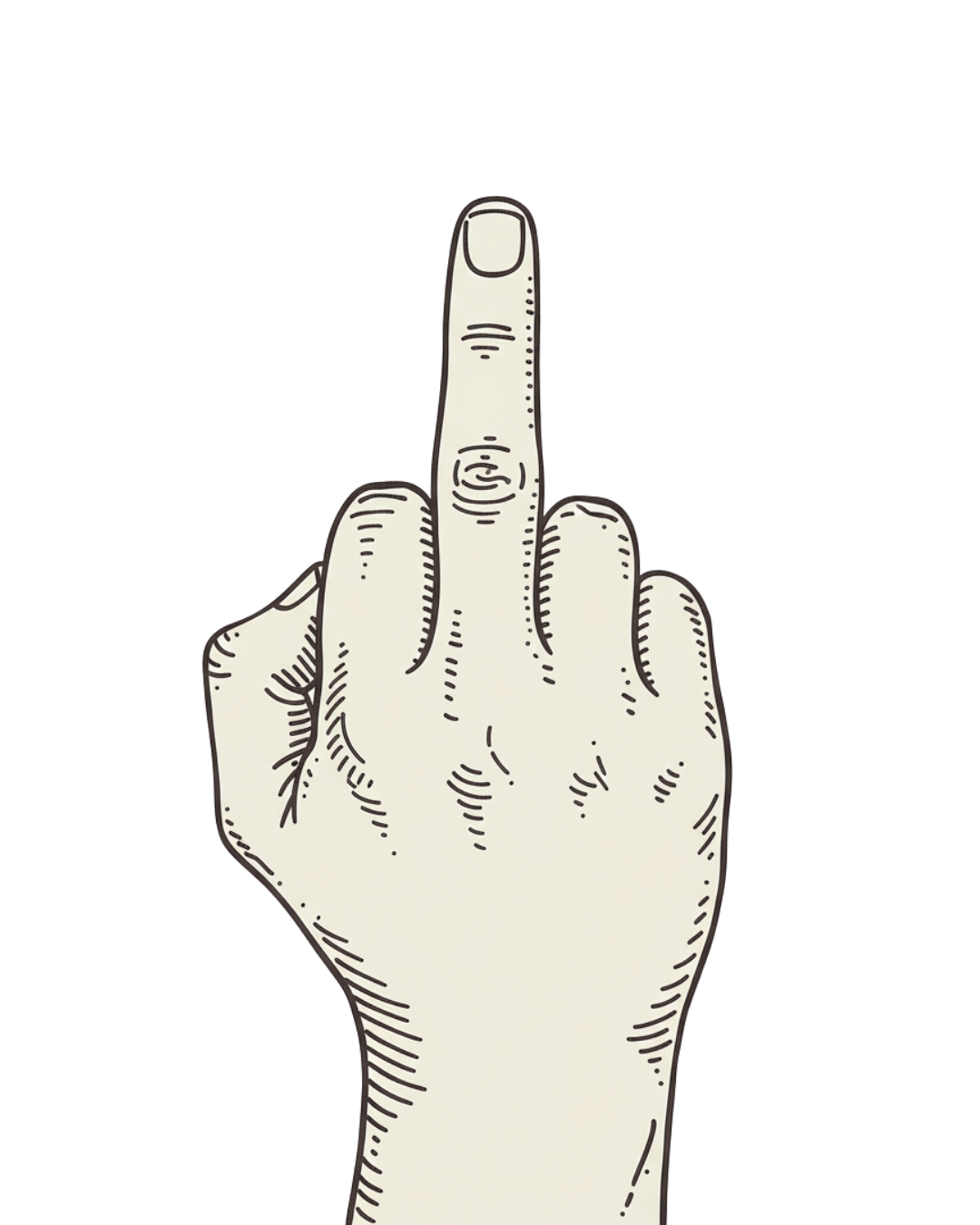 Middle finger gesture